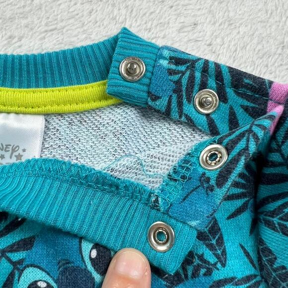 Disney Baby Stitch short sleeve sweatshirt size 9-12 Y2K blue - Picture 7 of 7